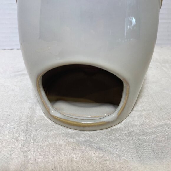 Ceramic Sunflower Design Butter Crock Or Candle warmer by Yankee Candle Beige & - Picture 4 of 11